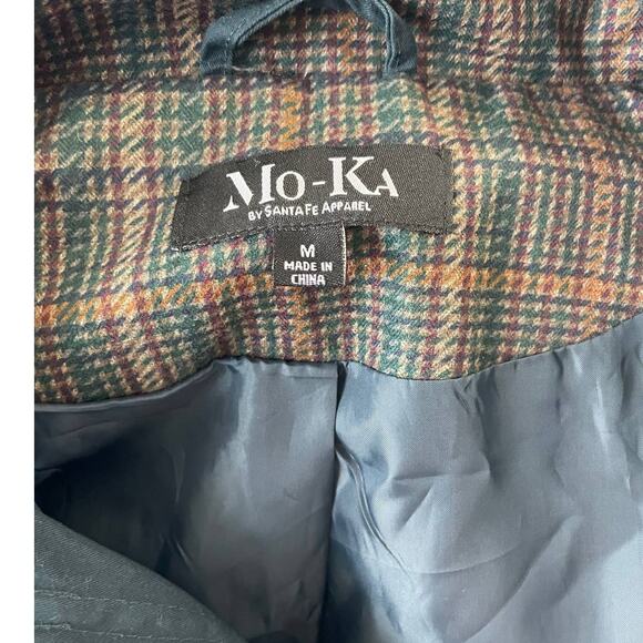 Mo-Ka Green Blue Lightweight Rain Jacket - Picture 5 of 6